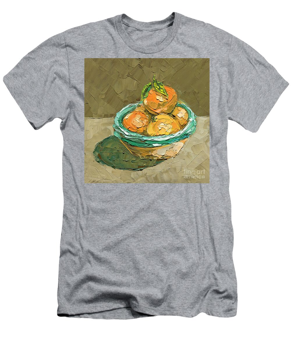Oil Painting T-Shirt featuring the painting Tangerines, 2020 by PJ Kirk