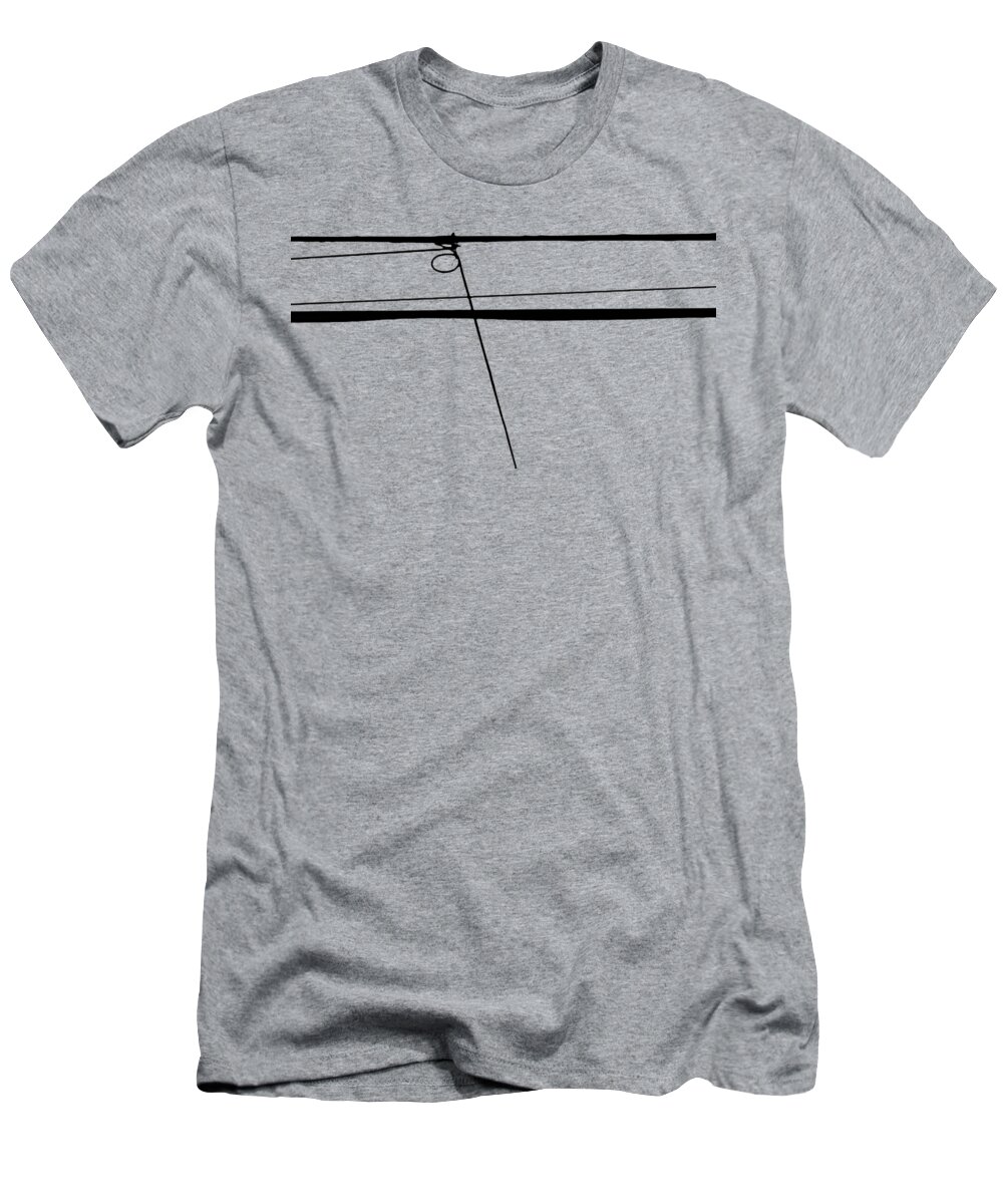 Abstract T-Shirt featuring the photograph Tele-lines-silhouette No.2 by Fei A