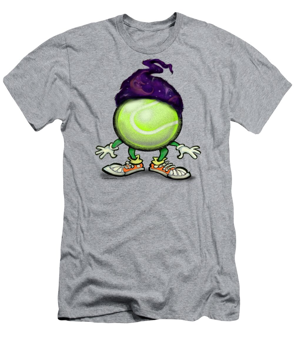 Tennis T-Shirt featuring the digital art Tennis Wiz by Kevin Middleton