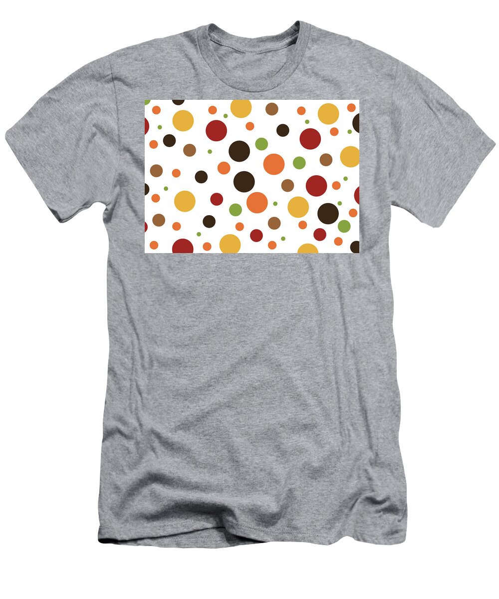 Thanksgiving T-Shirt featuring the digital art Thanksgiving Polka Dots by Amelia Pearn