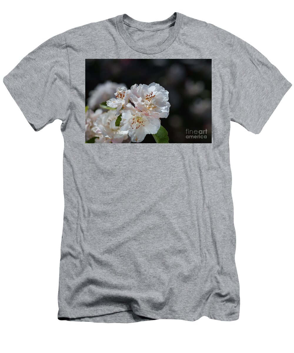 Blossom T-Shirt featuring the photograph The Ageing Spring Flowers White by Joy Watson