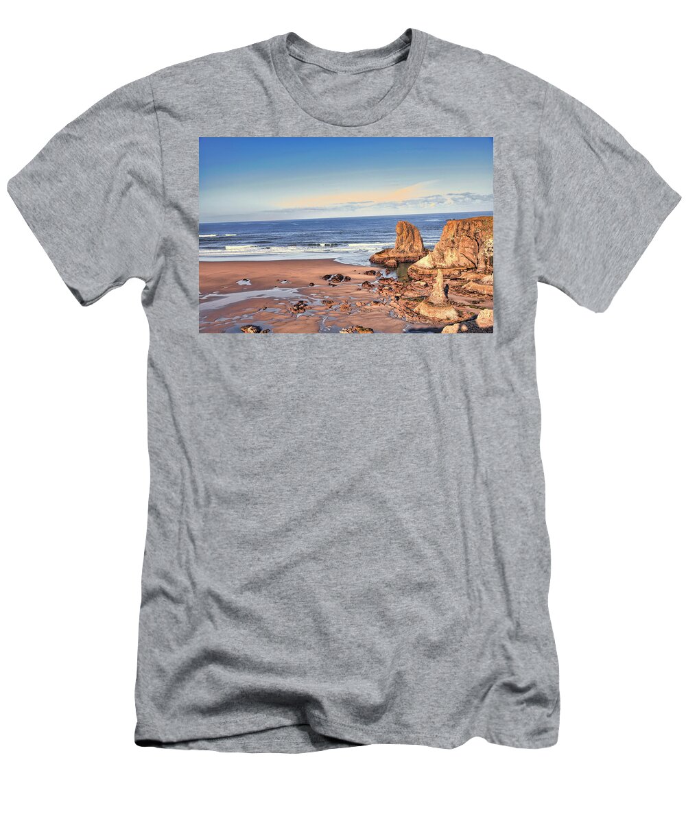 Bandon Oregon T-Shirt featuring the photograph The Bandon Coast by Jerry Cahill