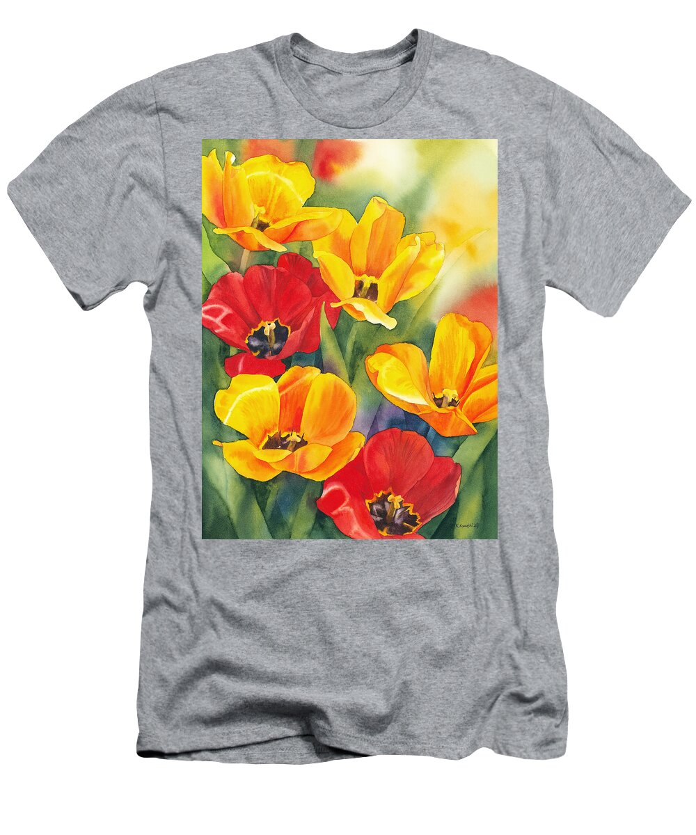 Flower T-Shirt featuring the painting The Breath of Spring by Espero Art