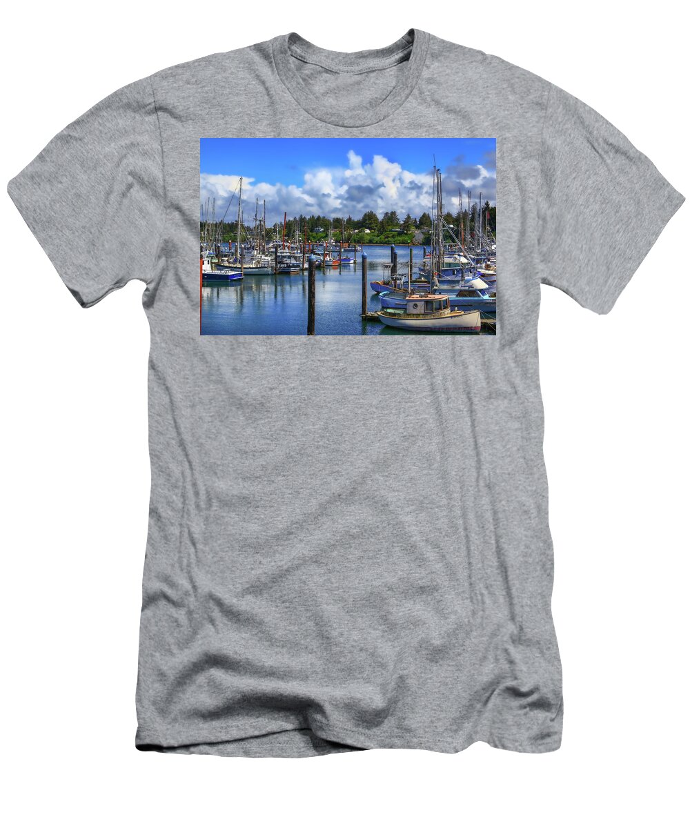 Charleston T-Shirt featuring the photograph The Charleston Marina Blues by Sally Bauer