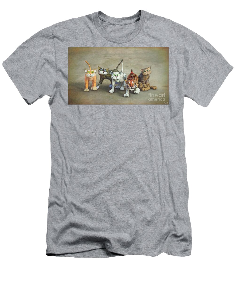 3d T-Shirt featuring the digital art The Clan by Jutta Maria Pusl