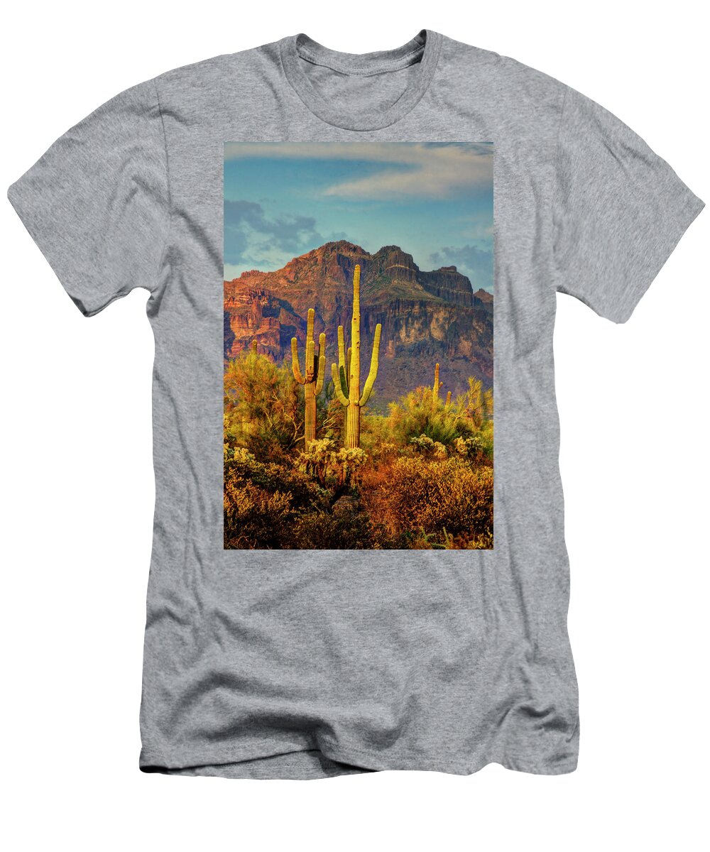 Sunset T-Shirt featuring the photograph The Desert Golden Hour II by Saija Lehtonen