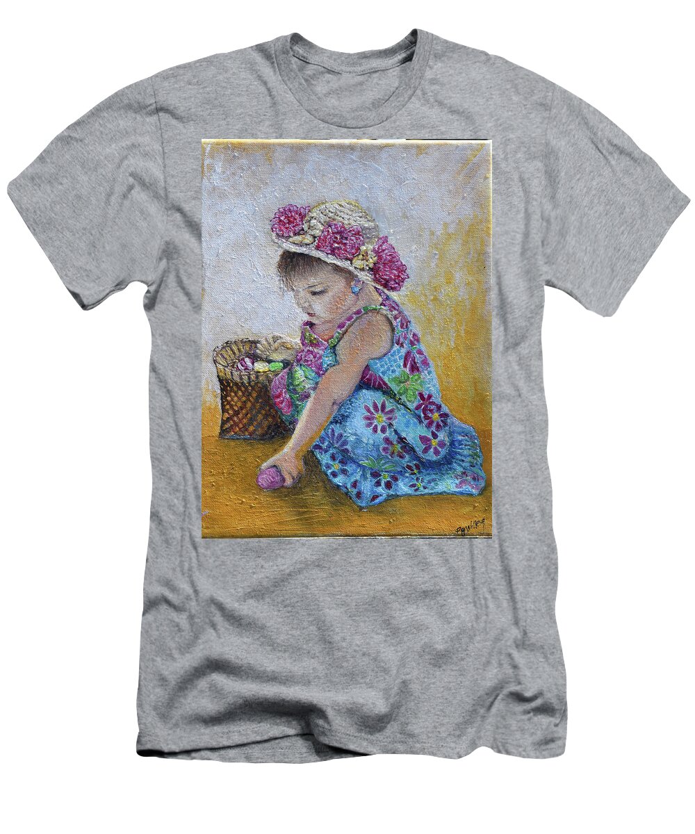 Easter T-Shirt featuring the painting The Easter Bonnet by Toni Willey