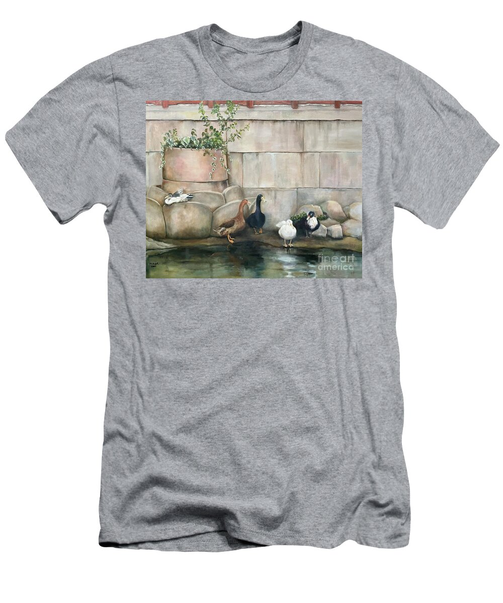 Gathering T-Shirt featuring the painting The Gathering by Marlene Book