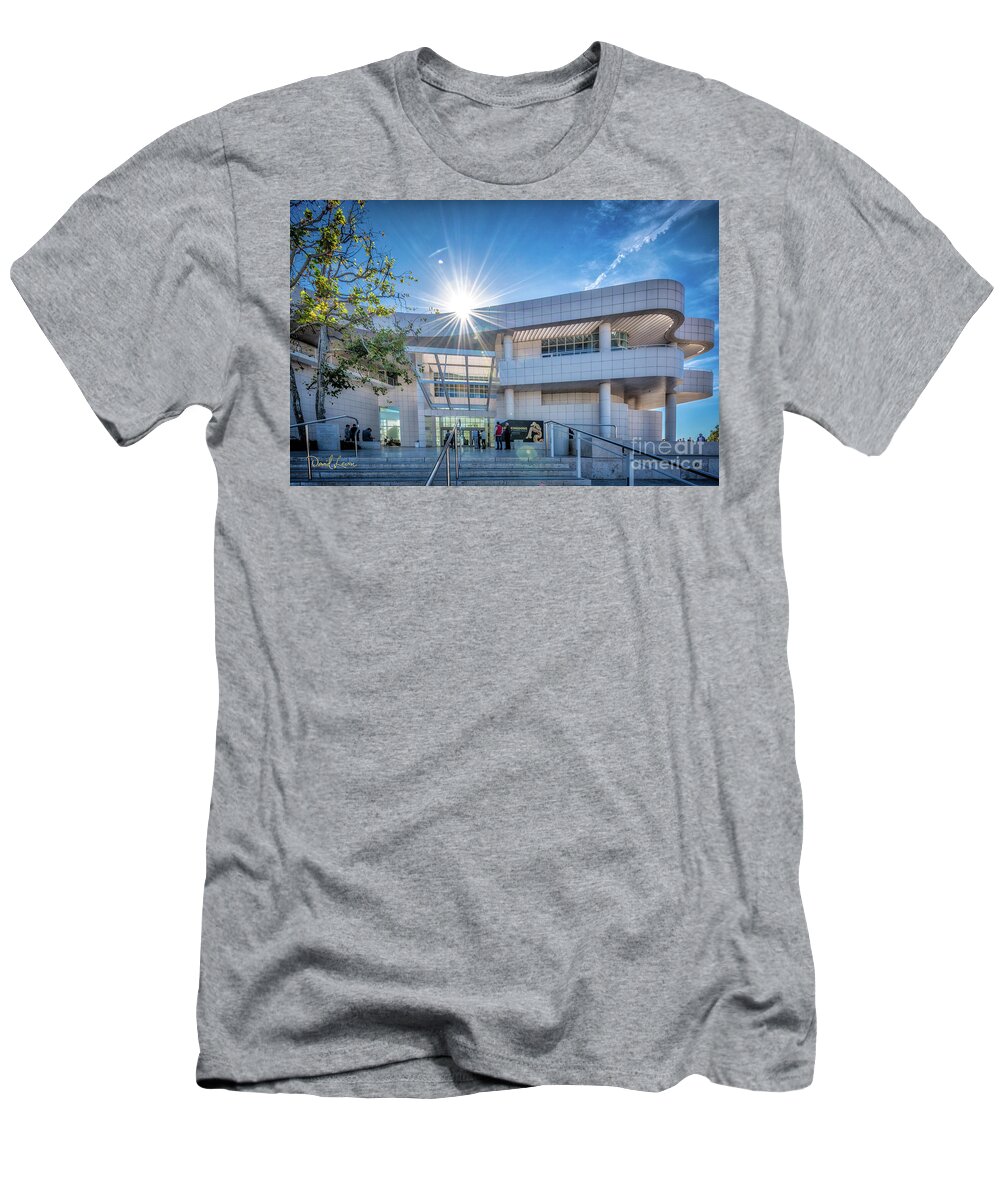 Brentwood T-Shirt featuring the photograph The Getty's Museum Entrance by David Levin
