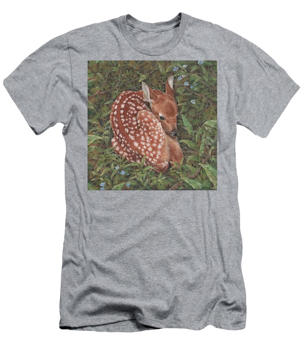 Wildlife T-Shirt featuring the drawing The Gift by Michelle Garlock