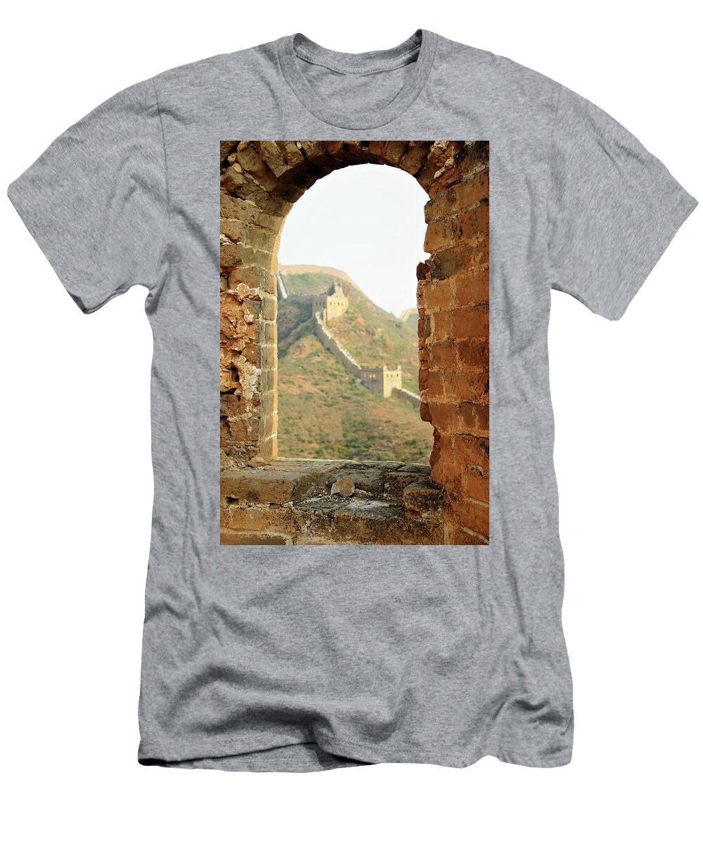 Wonder Of The World T-Shirt featuring the photograph The Great Wall of China by Leslie Struxness