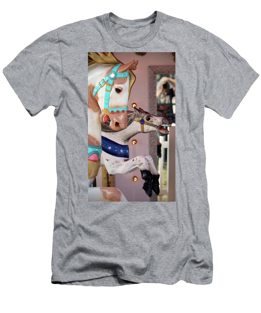 Carousel T-Shirt featuring the photograph The Last Ride by M Kathleen Warren