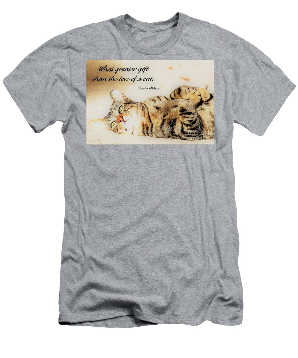 Cats T-Shirt featuring the photograph The love of a cat Napa by Joanne Carey
