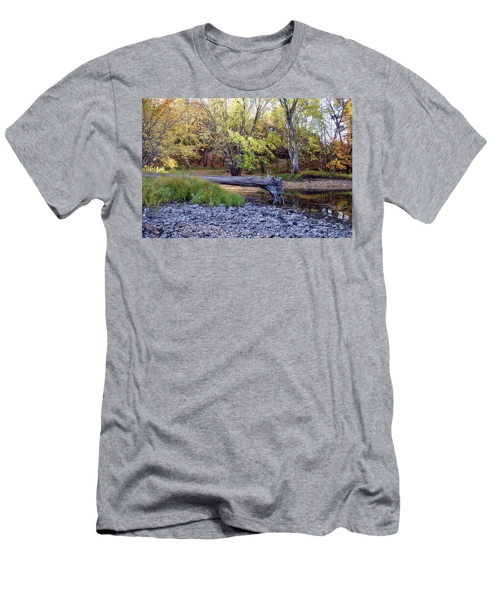 Landscape T-Shirt featuring the photograph The Old Tree Root in the River by Rick Hansen