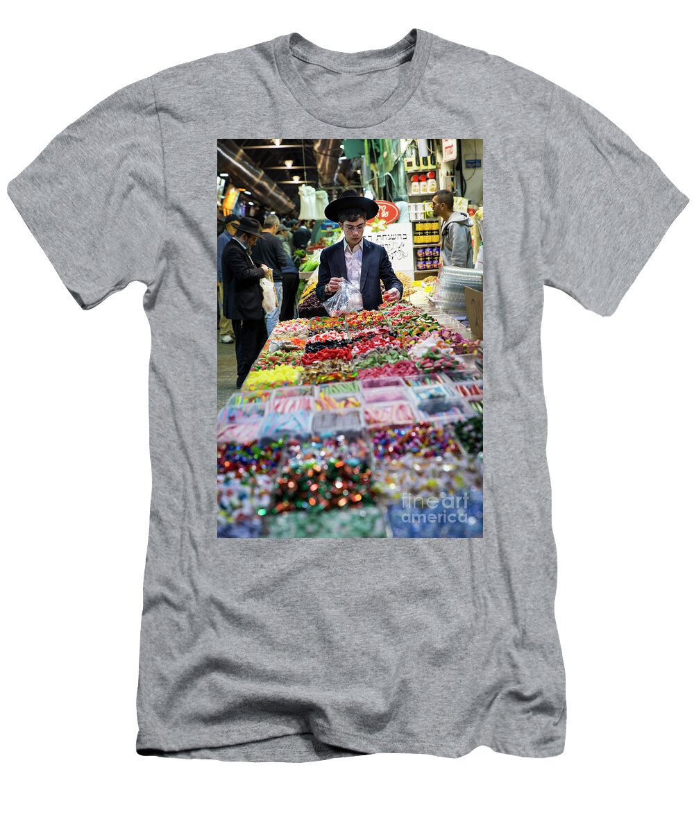 Israel T-Shirt featuring the photograph The Shuk by Erin Marie Davis