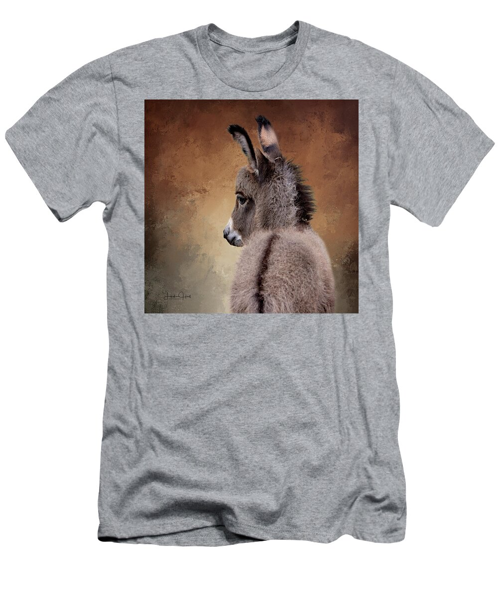 Donkey T-Shirt featuring the digital art The Spring Baby by Linda Lee Hall