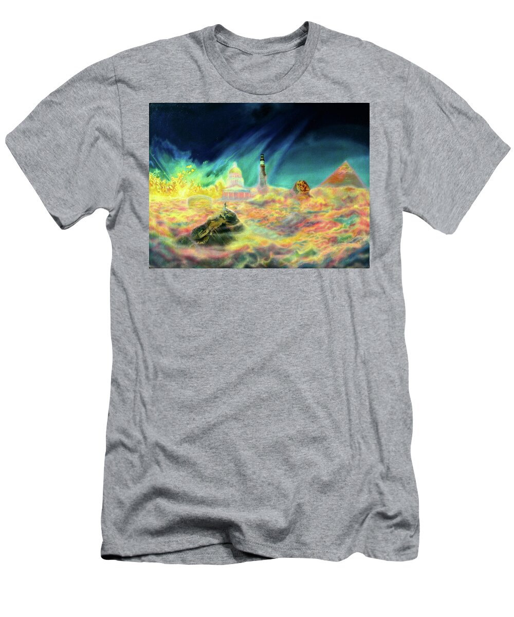  T-Shirt featuring the painting Third Temptation by Kevin Massey