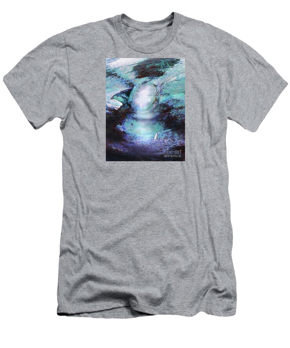 Abstract T-Shirt featuring the painting This Way Out of the Storm 300 by Sharon Williams Eng