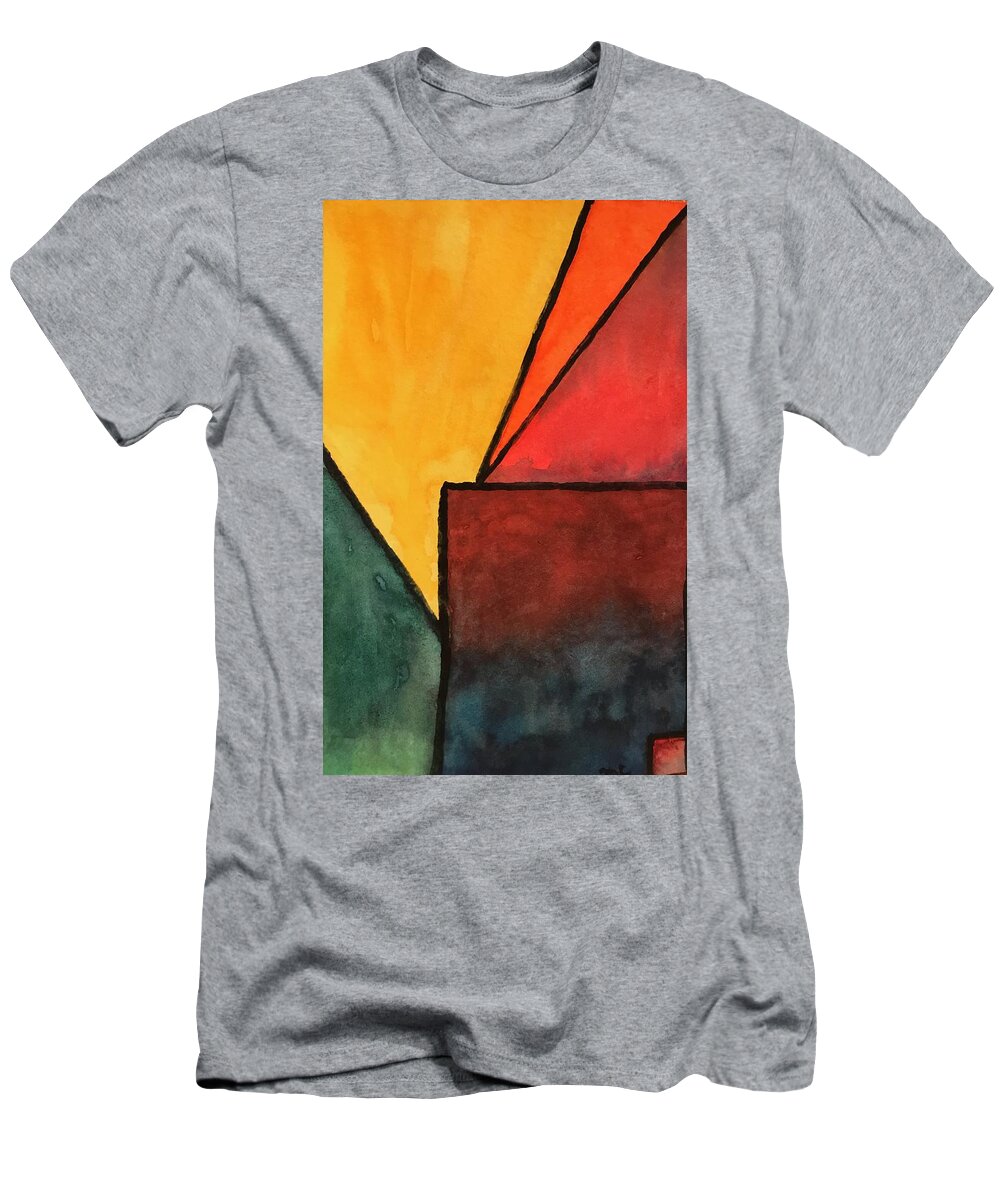 Shapes T-Shirt featuring the painting Through the Window by Mike Coyne