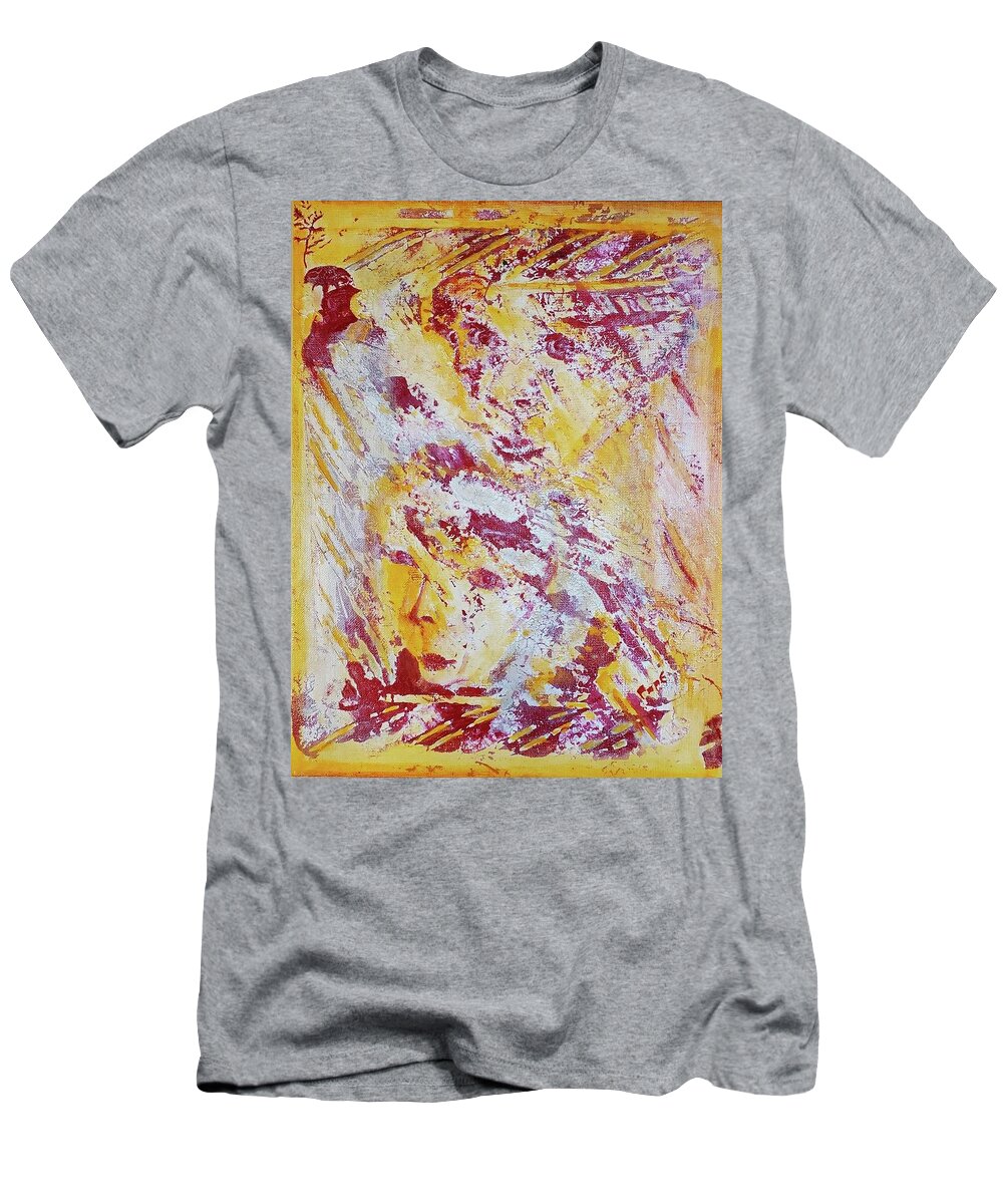 Myth T-Shirt featuring the painting Till We Have Faces by Bruce Ben Pope