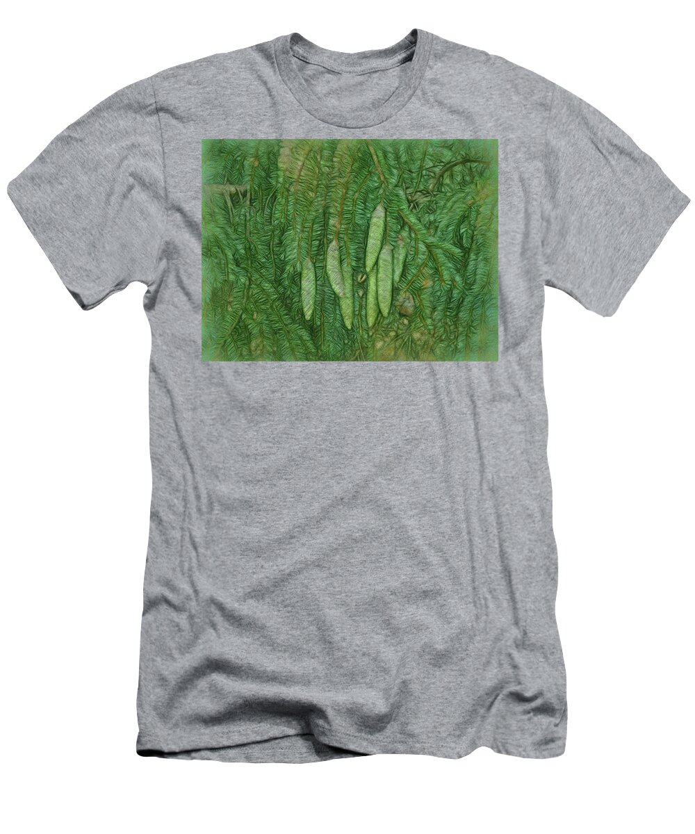 Green T-Shirt featuring the photograph Tomorrow's dinner by Leslie Montgomery