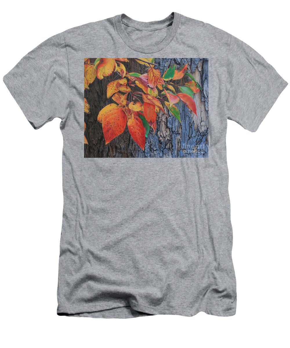Leaves T-Shirt featuring the drawing Trunk Show by Pamela Clements