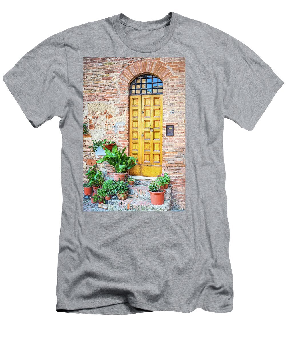 Italy T-Shirt featuring the photograph Tuscan Door by Marla Brown