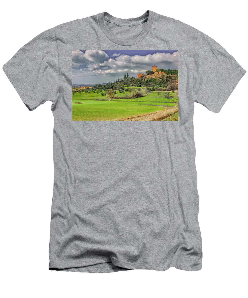 Tuscany T-Shirt featuring the photograph Tuscany in Verdant Spring by Marcy Wielfaert