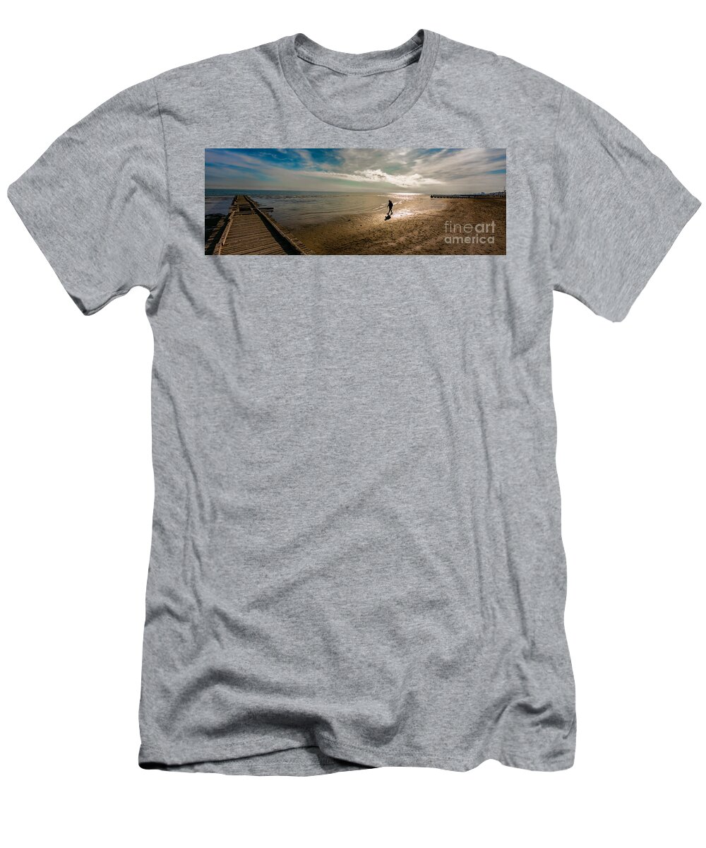Sea T-Shirt featuring the photograph Unusual winter seascape by The P