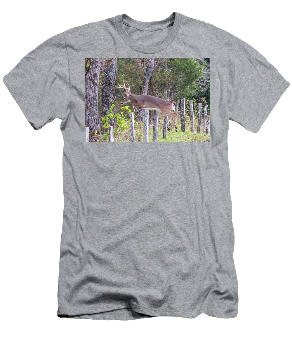  T-Shirt featuring the photograph Up and Over by Jim Miller