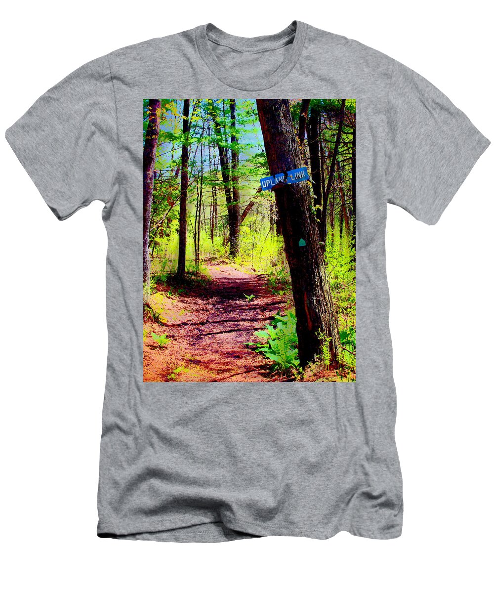 Warren Woods T-Shirt featuring the digital art Upland Link by Cliff Wilson