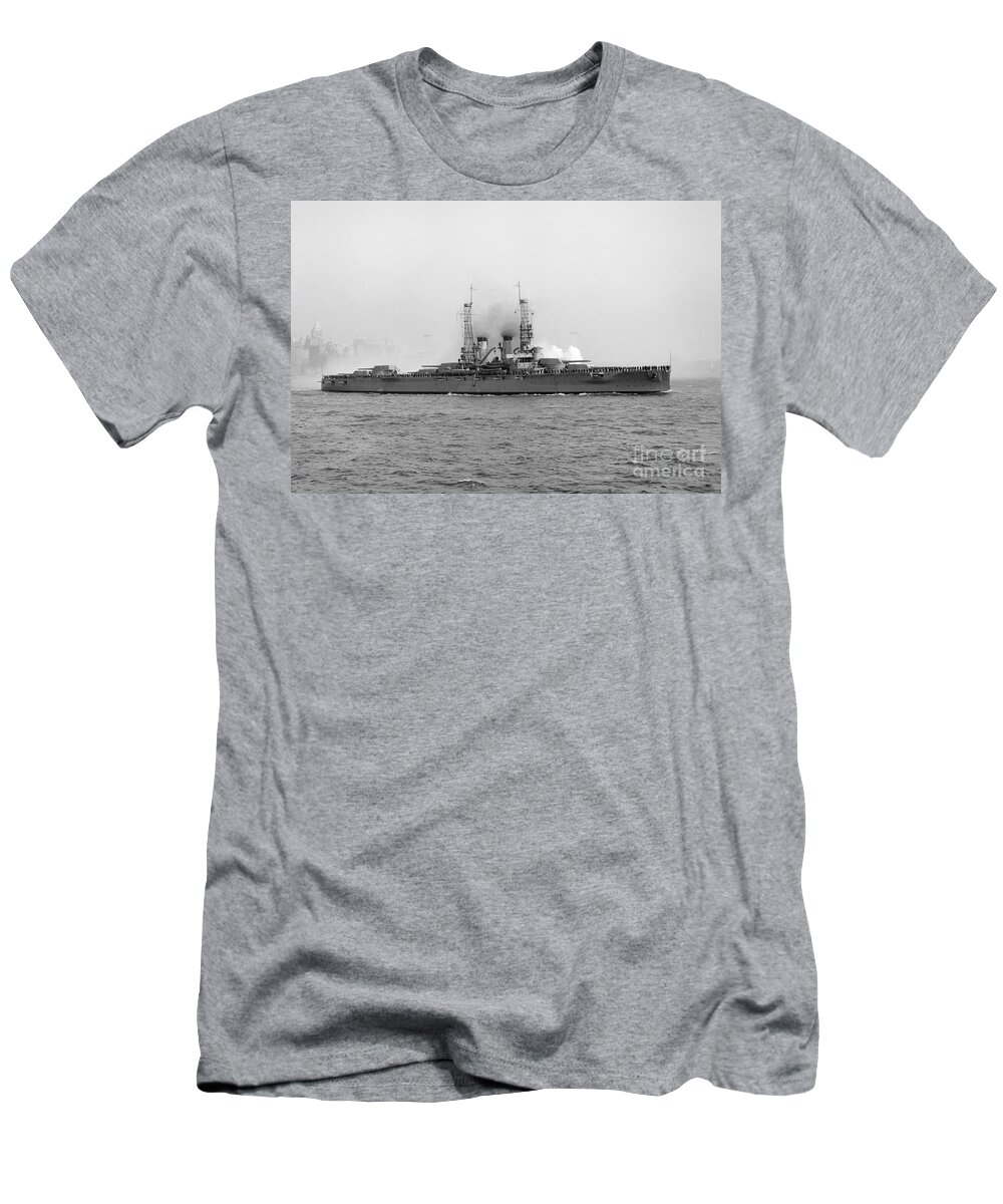 1912 T-Shirt featuring the photograph USS Arkansas, c1913 by Granger