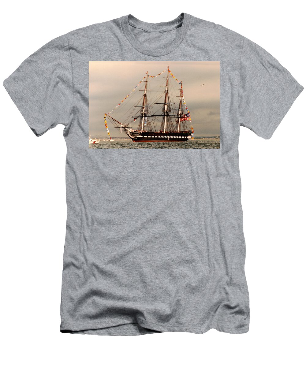 Uss Constitution T-Shirt featuring the photograph USS Constitution by John Sweeney