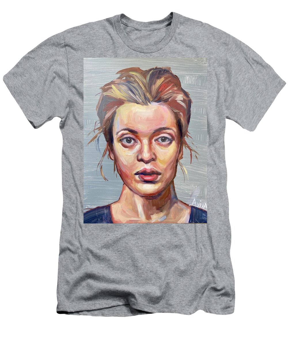 Portrait T-Shirt featuring the painting Von by Aviva Weinberg