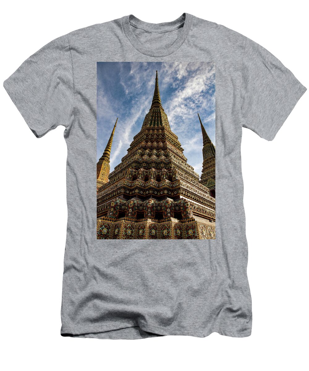Wat T-Shirt featuring the photograph Like A Prayer - Wat Pho. Bangkok, Thailand by Earth And Spirit