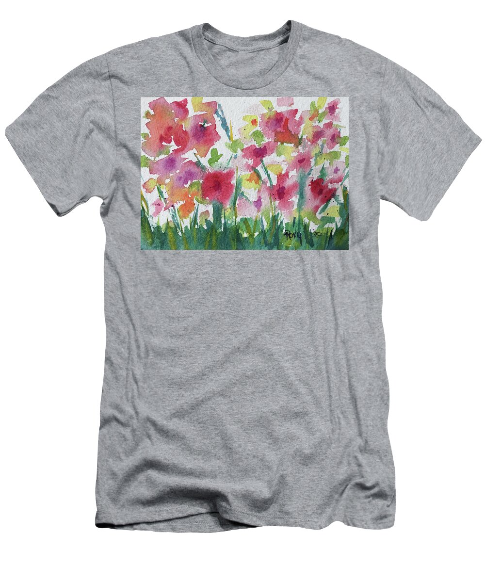 Flower Garden T-Shirt featuring the painting Watercolor Wildflowers by Roxy Rich