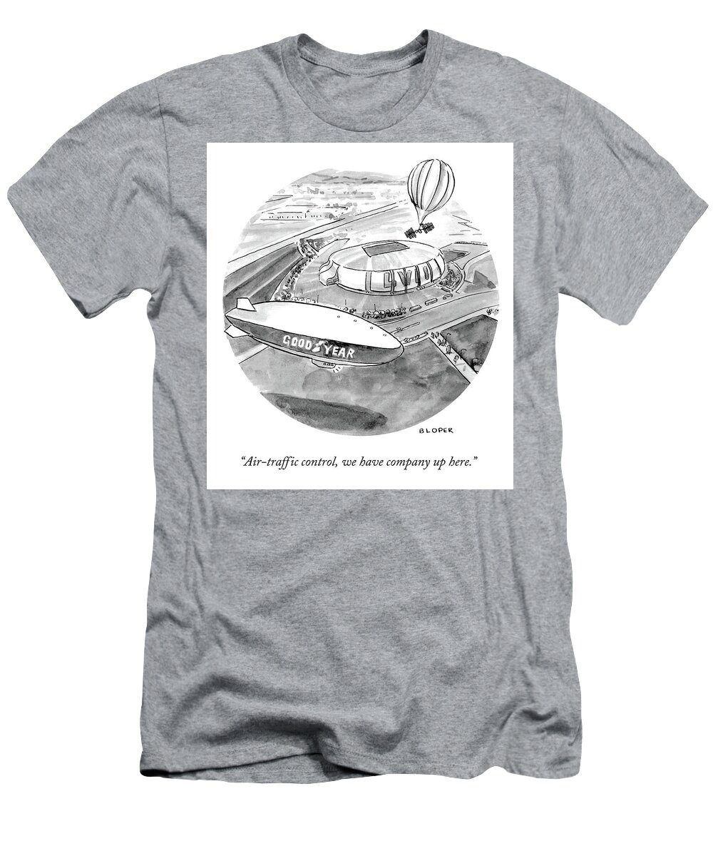 Air-traffic Control T-Shirt featuring the drawing We Have Company Up Here by Brendan Loper
