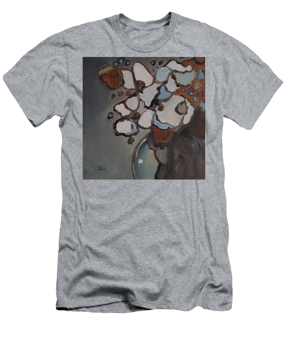 Still Life T-Shirt featuring the painting White Bouquet by Sheila Romard