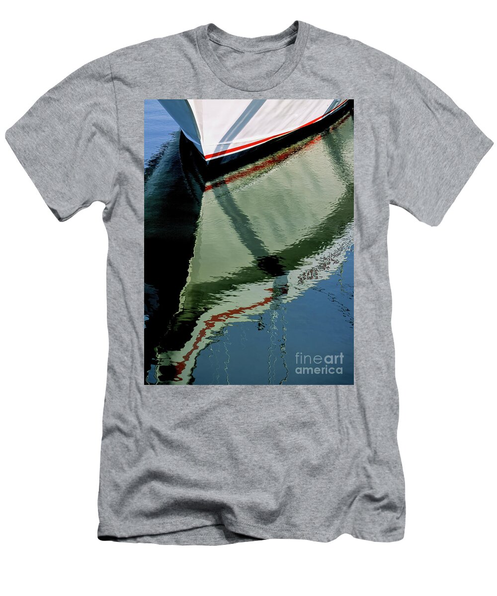  Reflect T-Shirt featuring the photograph White Hull on the Water by William Kuta