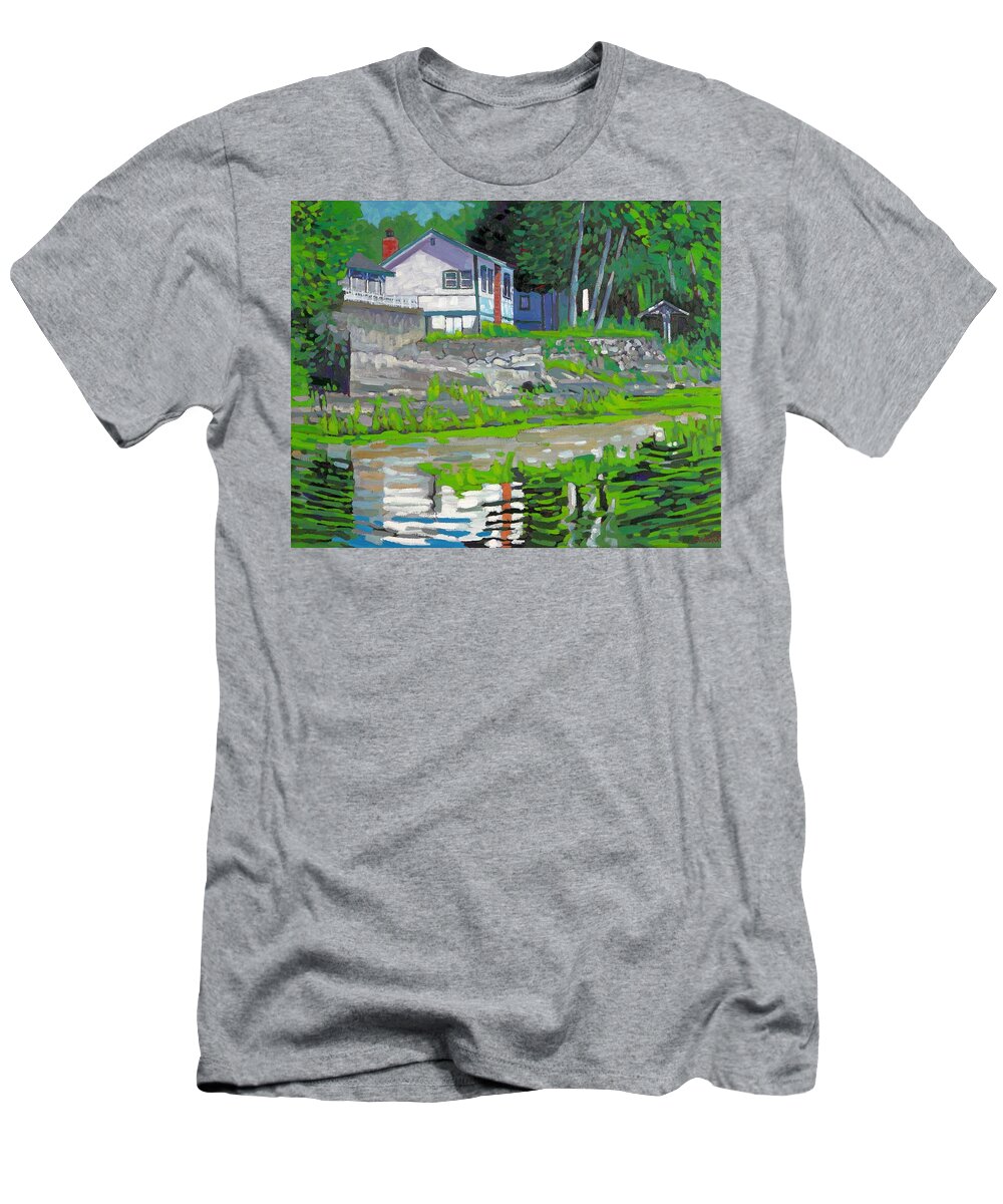 2466 T-Shirt featuring the painting Wick's Pick Lodge of Singleton by Phil Chadwick