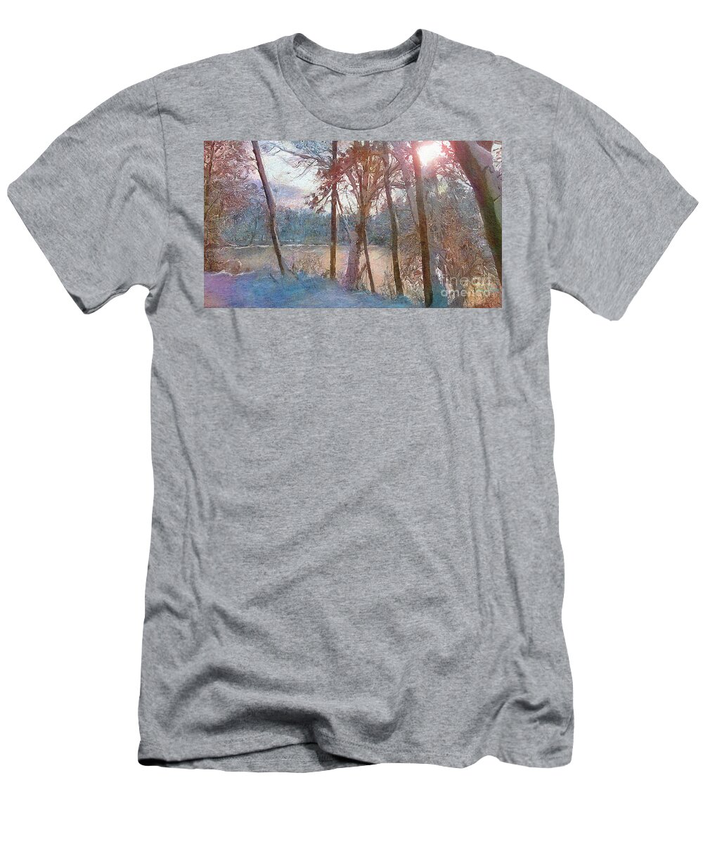 Winter T-Shirt featuring the painting Winter Dream by Angie Braun