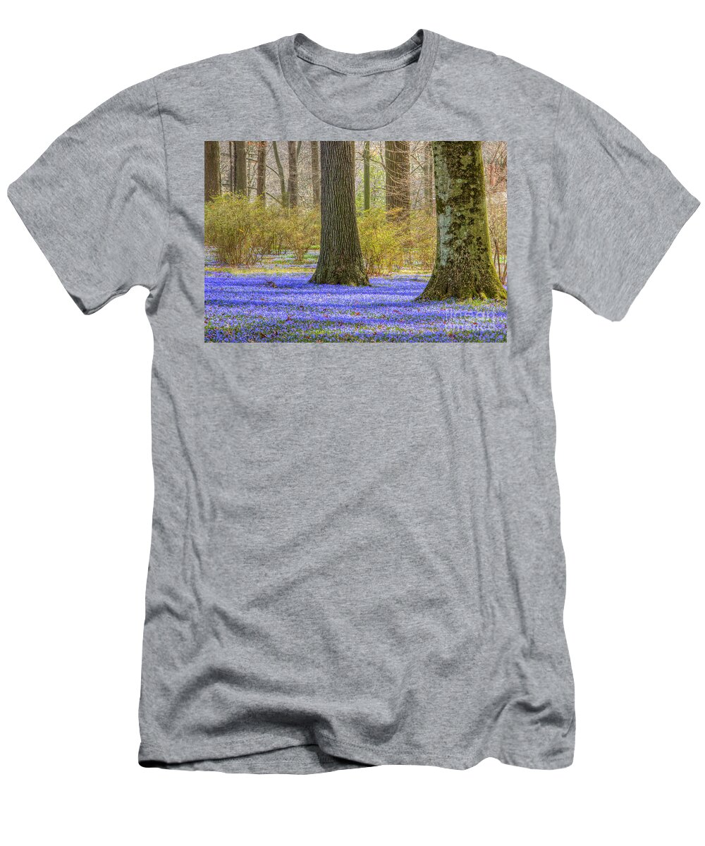 Chinodoxa T-Shirt featuring the photograph Winterthur March Bank in April by Marilyn Cornwell