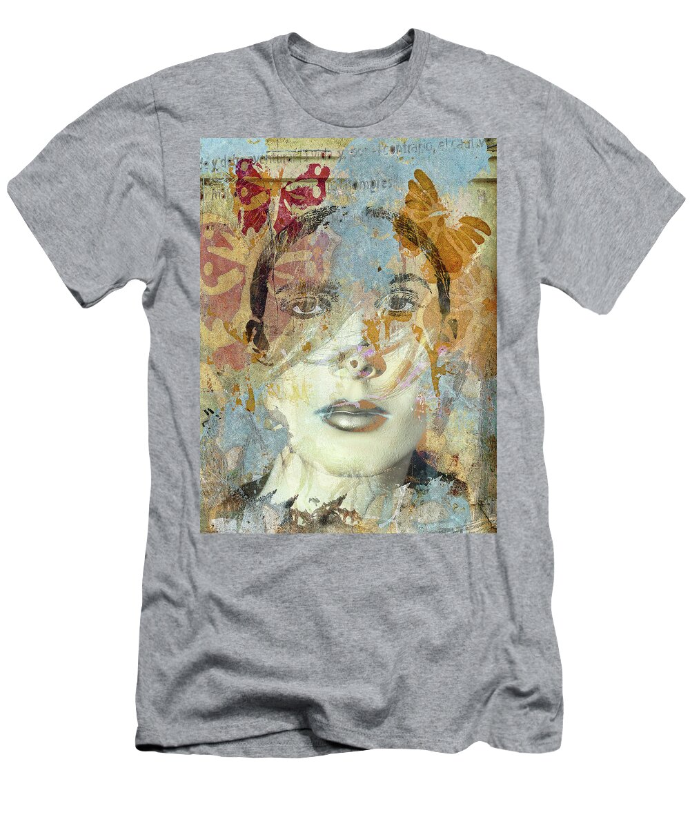 Woman T-Shirt featuring the digital art With butterflies by Gabi Hampe
