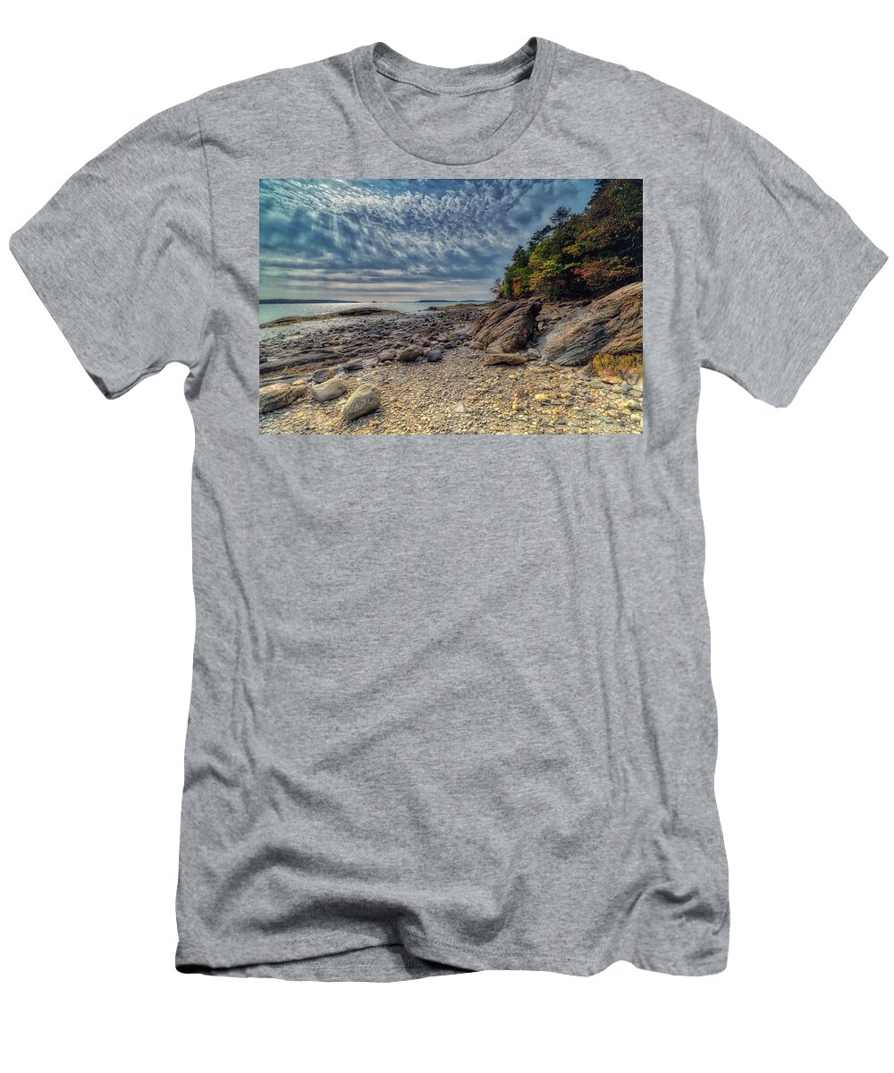 Freeport Maine T-Shirt featuring the photograph Wolfe Neck Woods by Penny Polakoff