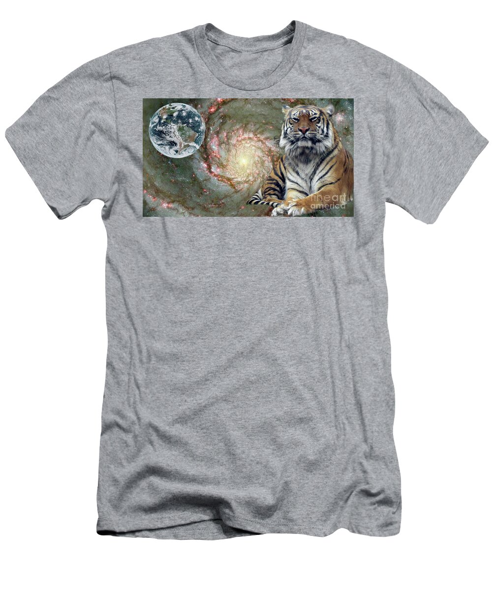 Canada T-Shirt featuring the digital art World Tiger by Mary Mikawoz