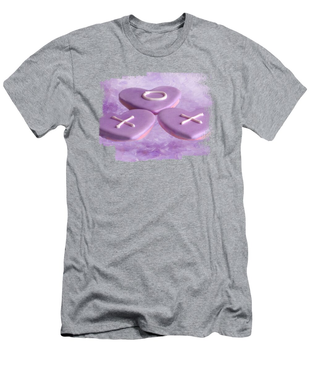 Xoxo T-Shirt featuring the digital art XOXO Purple by Elisabeth Lucas