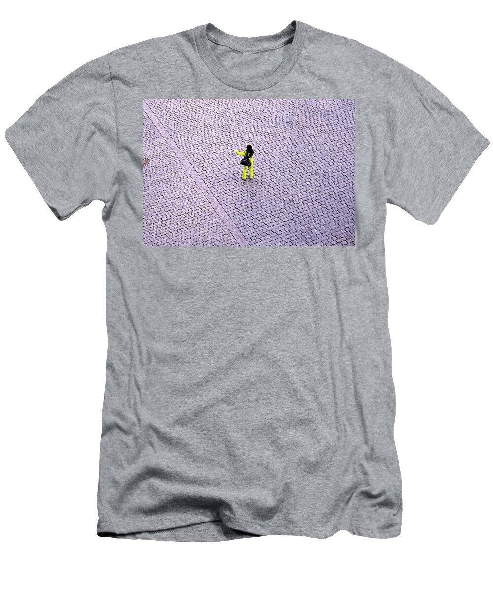 Street T-Shirt featuring the photograph Yellow Spot by Thomas Schroeder