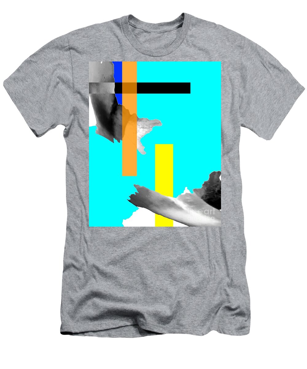 Abstract Art T-Shirt featuring the digital art Yes is sitting in a park by Jeremiah Ray