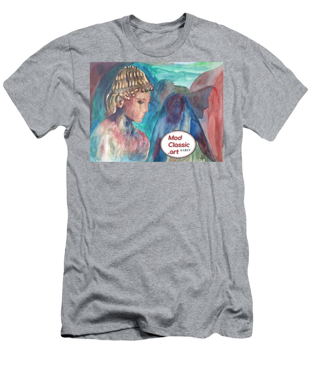 Sculpture T-Shirt featuring the painting Youth ModClassic Art by Enrico Garff