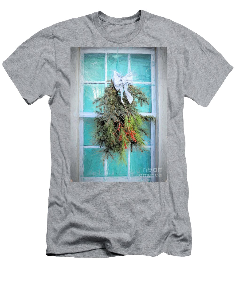 Spray T-Shirt featuring the photograph Yuletide Spray by Janice Drew